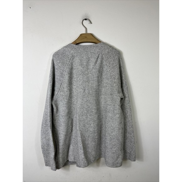 Old Navy Maternity Sweater Waffle Knit NWT $36 Wool Blend Gray Size XL - Picture 4 of 7